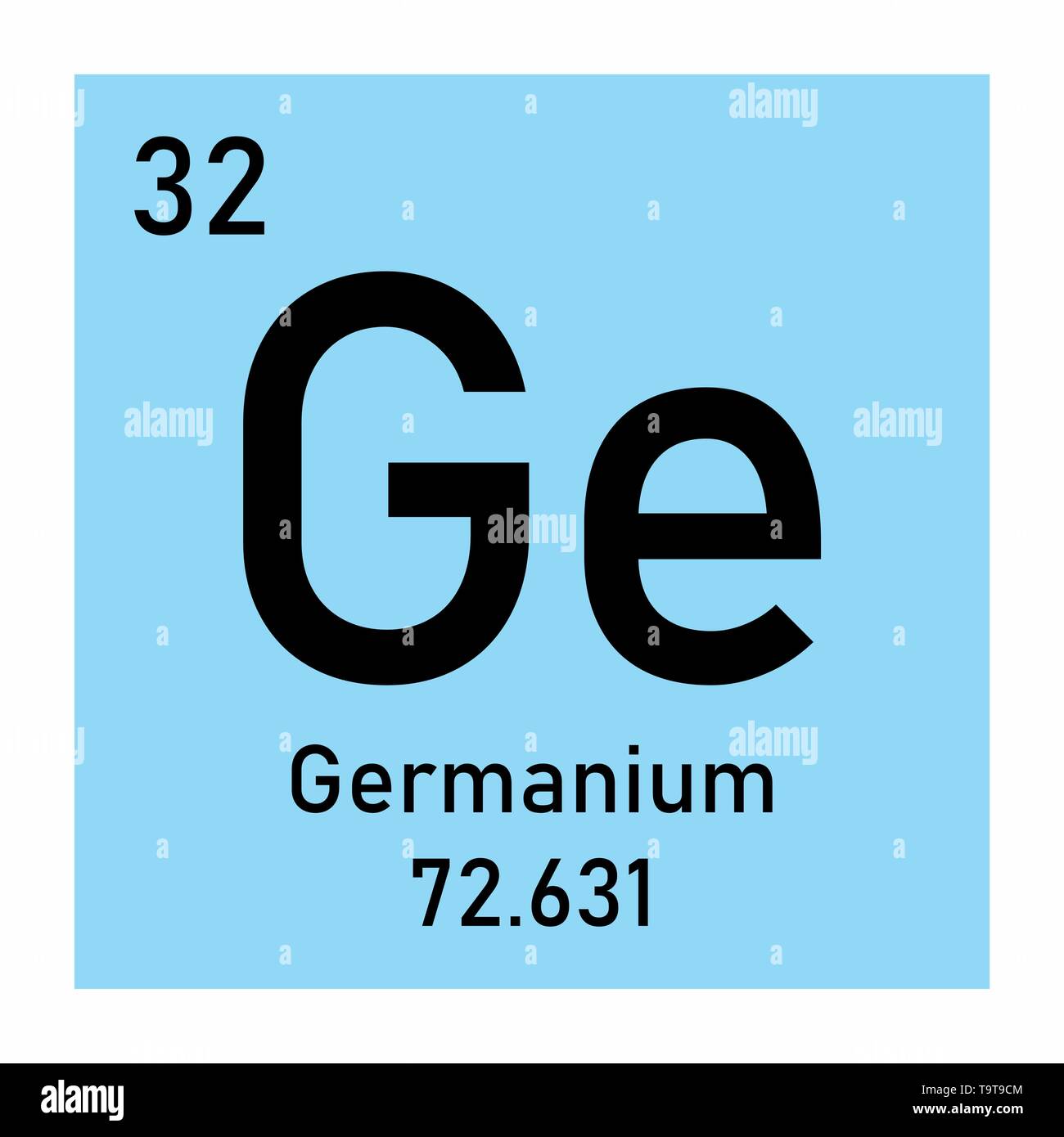 Ilustración del icono de elemento químico germanio Ilustración del Vector