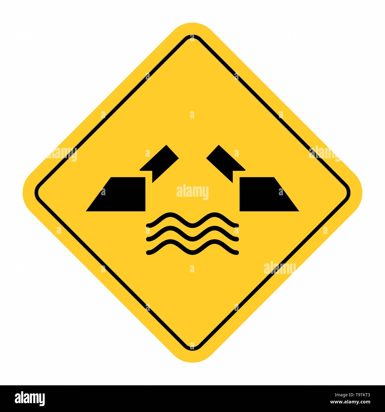 Ilustración de Bridge road icono de signo aislado sobre fondo blanco. Ilustración del Vector
