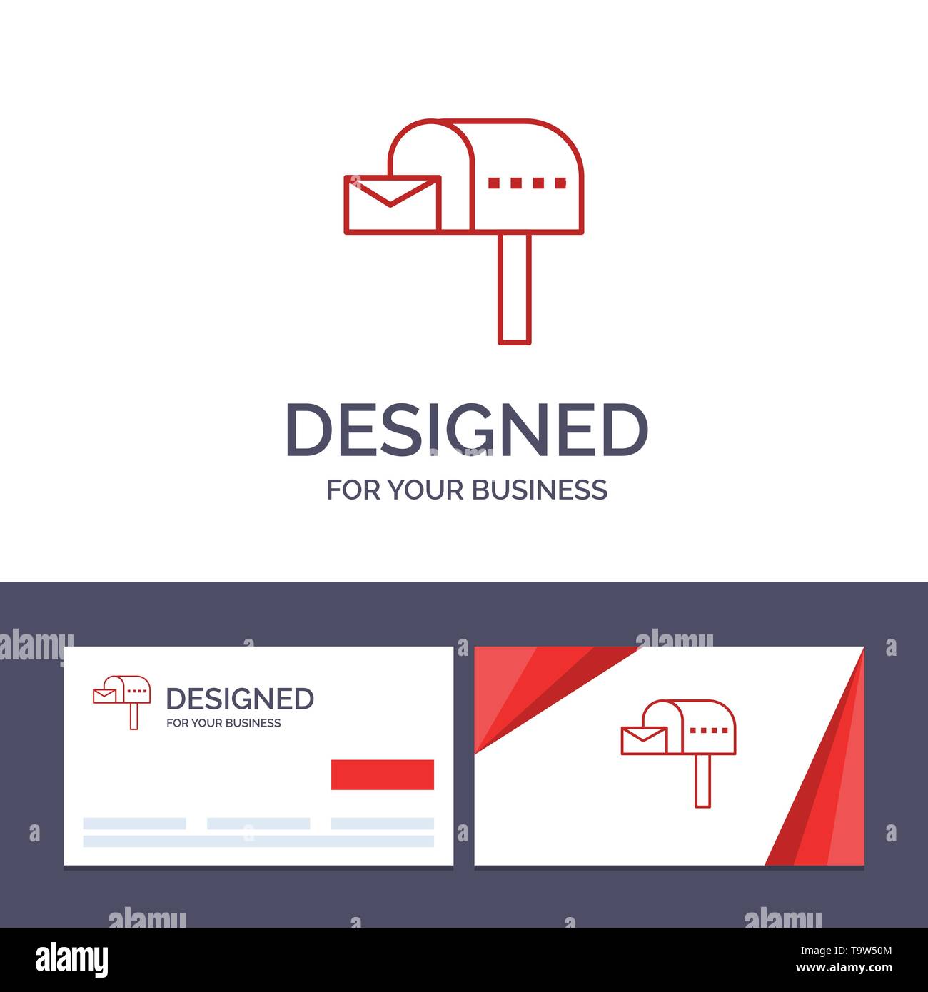 Creative Business Card y plantilla de logotipo Letterbox, correo  electrónico, buzón de correo, Caja ilustración vectorial Imagen Vector de  stock - Alamy