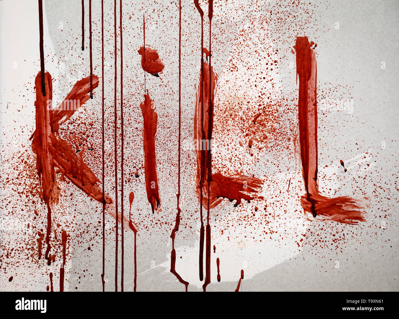 palabra-matar-escrito-con-sangre-en-la-pared-fotograf-a-de-stock-alamy