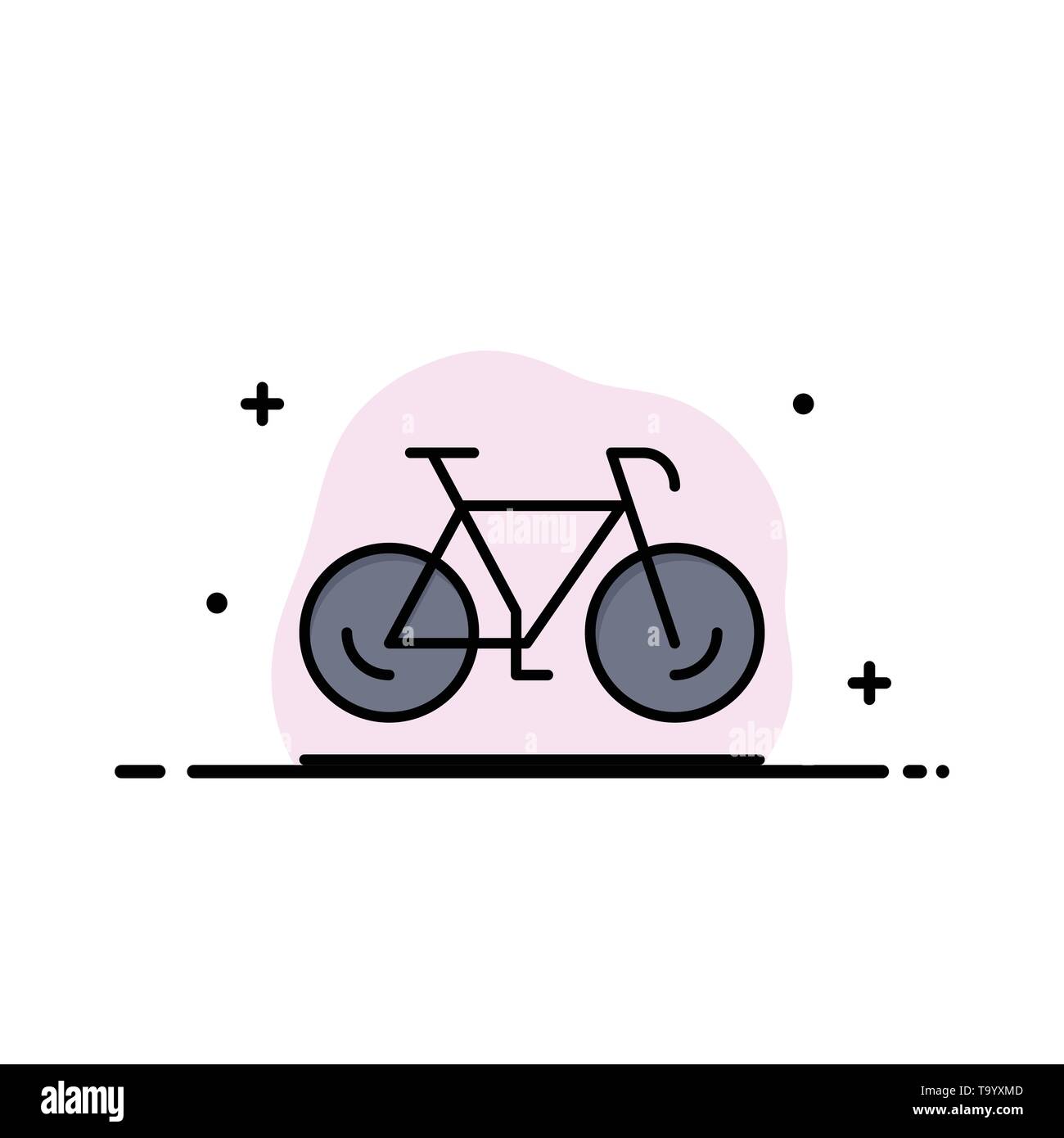 Bicicleta, Movimiento, caminar, deporte negocios Logo Plantilla. Color plano  Imagen Vector de stock - Alamy