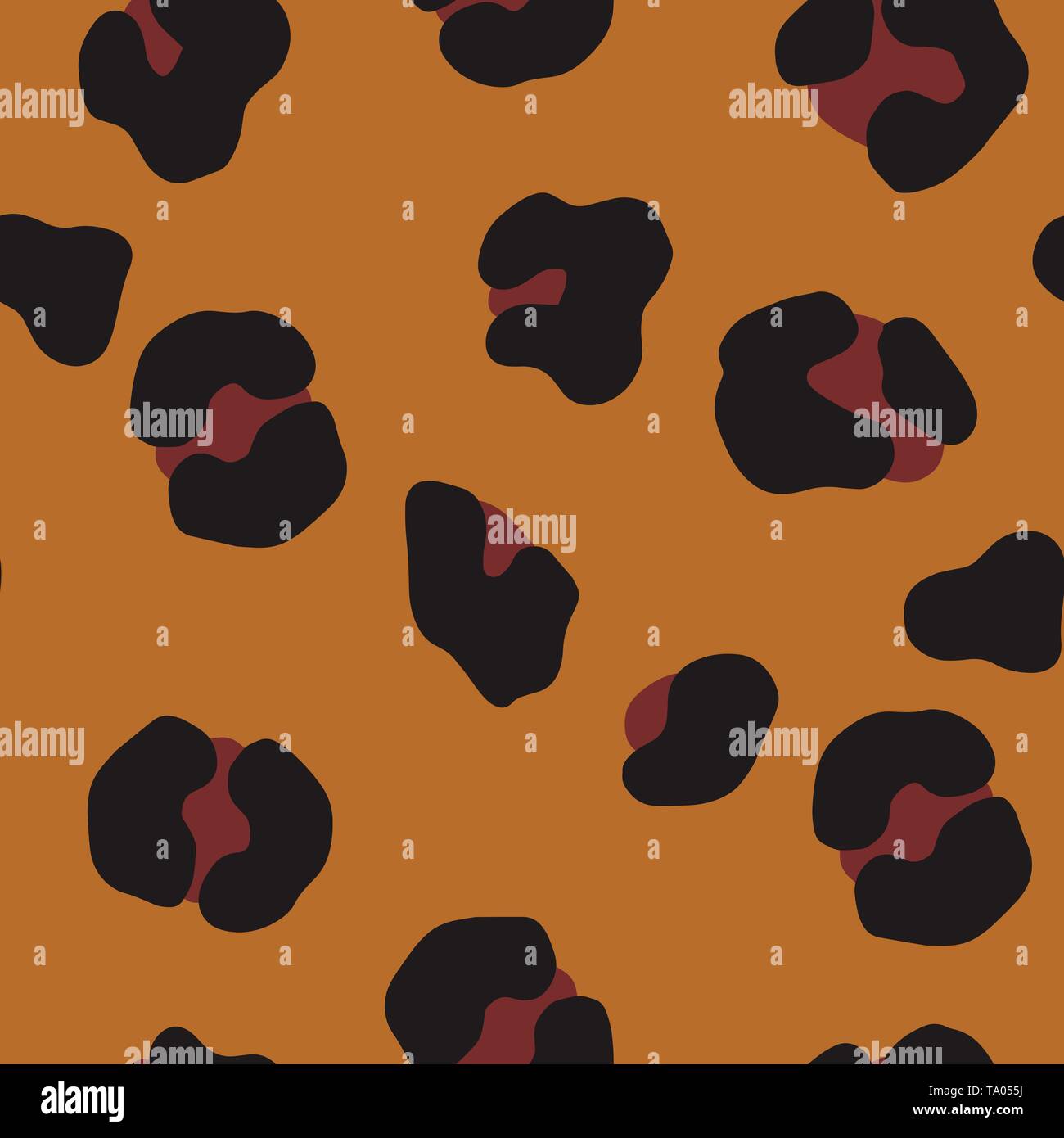 Brown vector animal print. Diseño del patrón de leopardo perfecta para telas y textiles, embalajes, diseño web y medios sociales. Ilustración del Vector