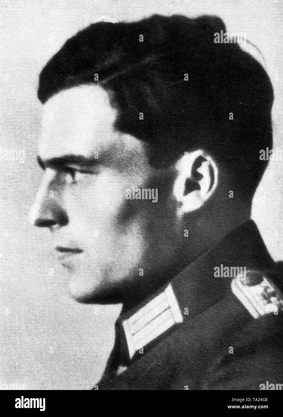 Claus Schenk Graf von Stauffenberg (1907-1944), un oficial alemán y luchador de la resistencia. Foto de stock