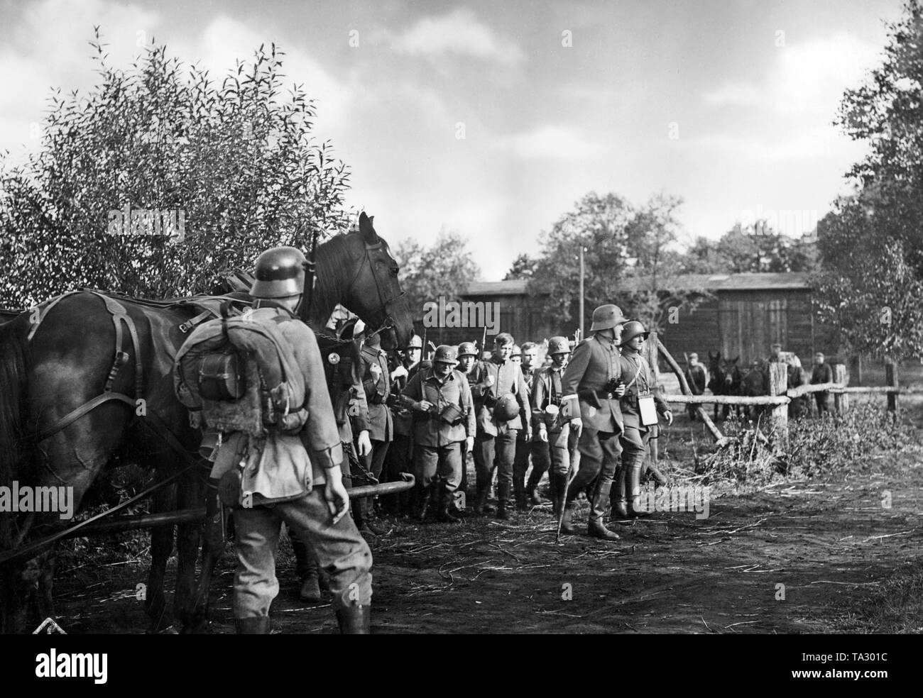 La película 'MUFA en sin patria' desde 1937 es sobre el Freikorps "División de hierro", una unidad compuesta de voluntarios alemanes y los alemanes bálticos los combates de la recién fundada estados bálticos contra el Ejército Rojo soviético. Foto de stock