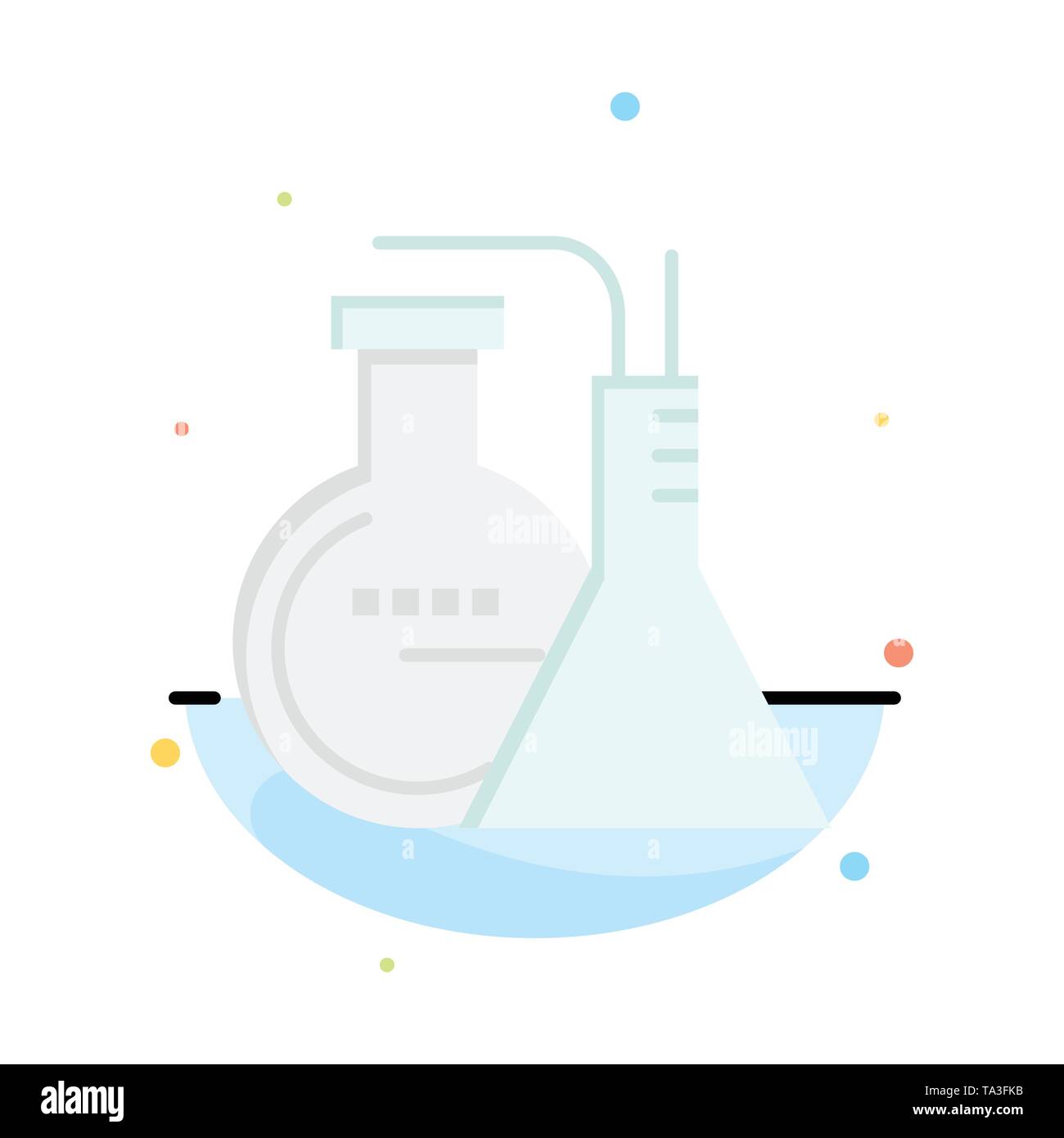 Productos químicos de laboratorio, reacción, Logotipo de la empresa de  energía de plantilla. Color plano Imagen Vector de stock - Alamy