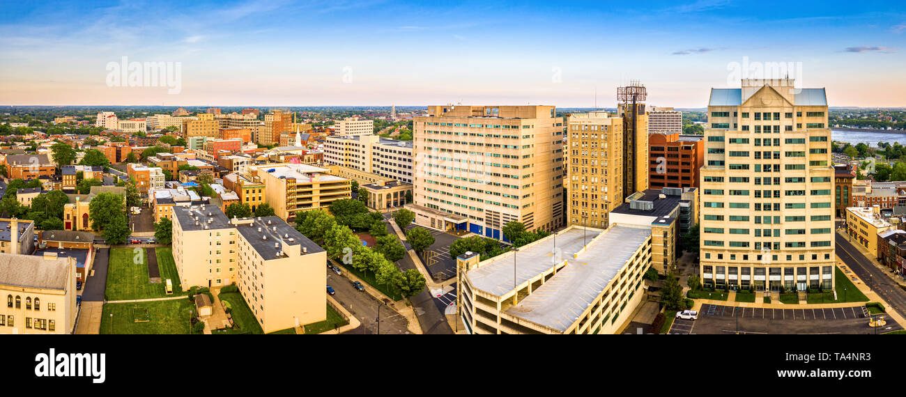Panorama aéreo de Trenton New Jersey skyline Foto de stock