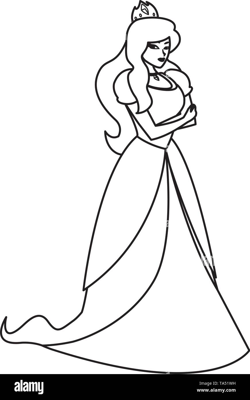 Vestido de cenicienta princesa niña Imágenes de stock en blanco y negro -  Alamy