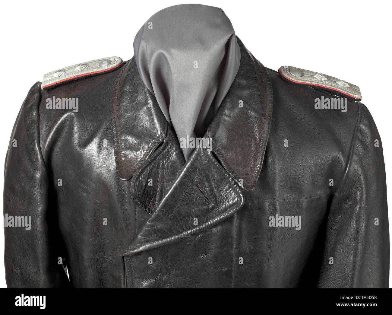 Una chaqueta de cuero negro a la ropa especial para un SS-Hauptsturmführer  de la SS-tanque depósito escuadrón pieza histórica, histórica, del siglo  XX, 1930s, 1940s, Waffen-SS, la división armada de la SS,