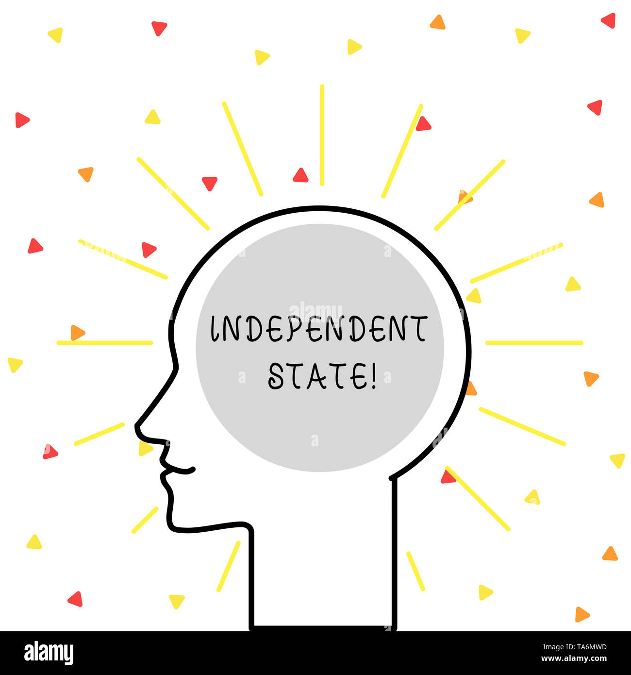 Escritura A Mano Conceptual Mostrando Estado Independiente