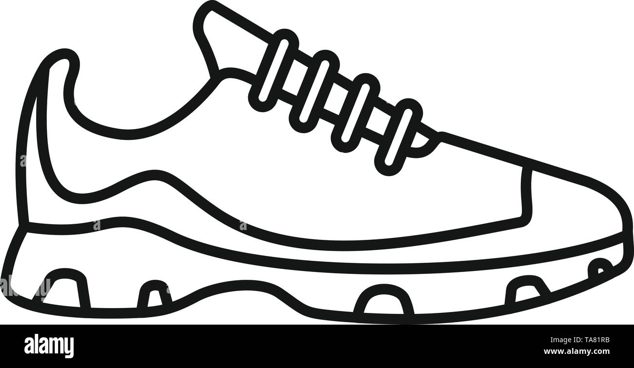 Zapatillas deportivas icono. Esquema zapatillas deportivas icono  vectoriales para diseño web aislado sobre fondo blanco Imagen Vector de  stock - Alamy