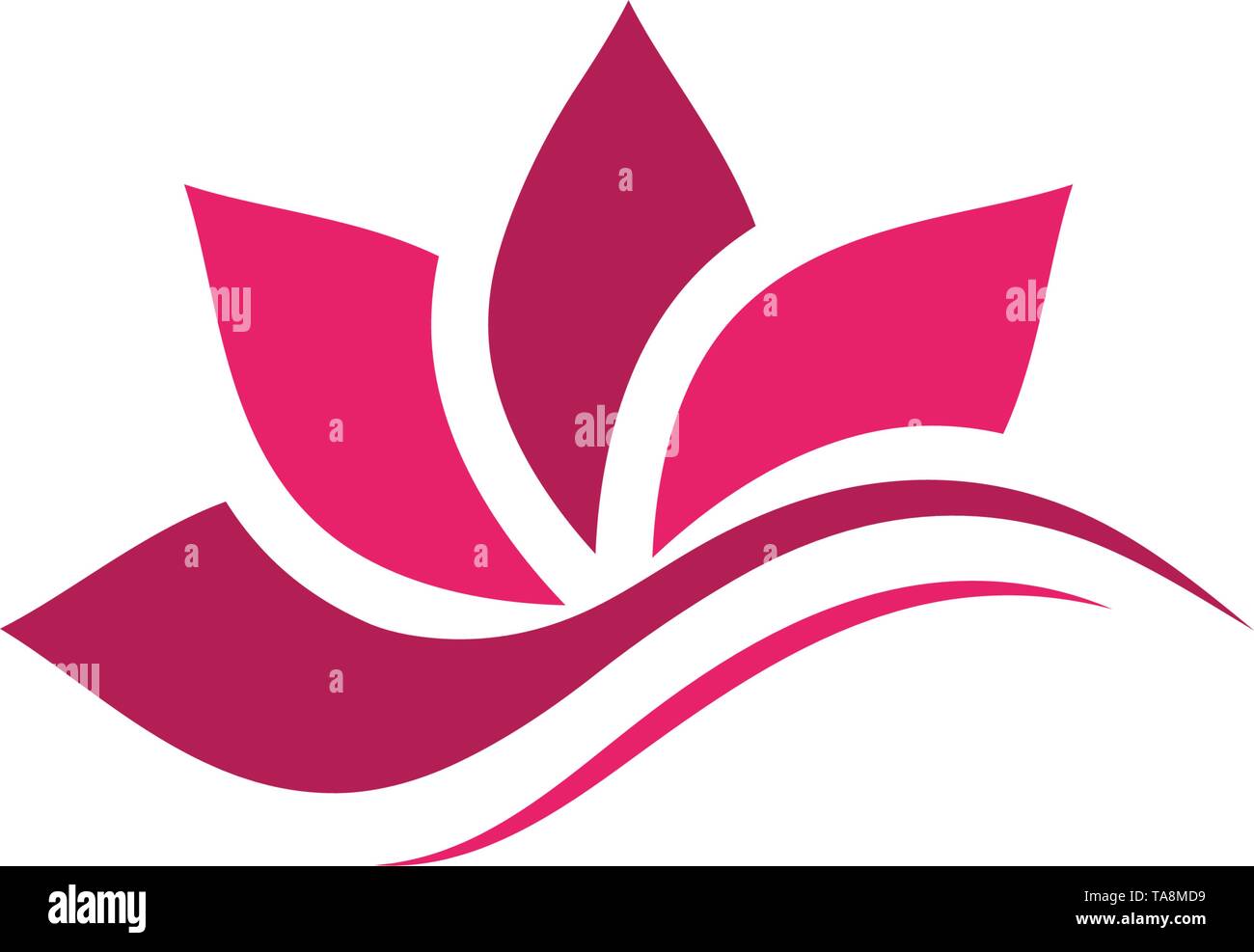 Icono de belleza Flor de Loto vector plantilla de diseño Imagen Vector de  stock - Alamy