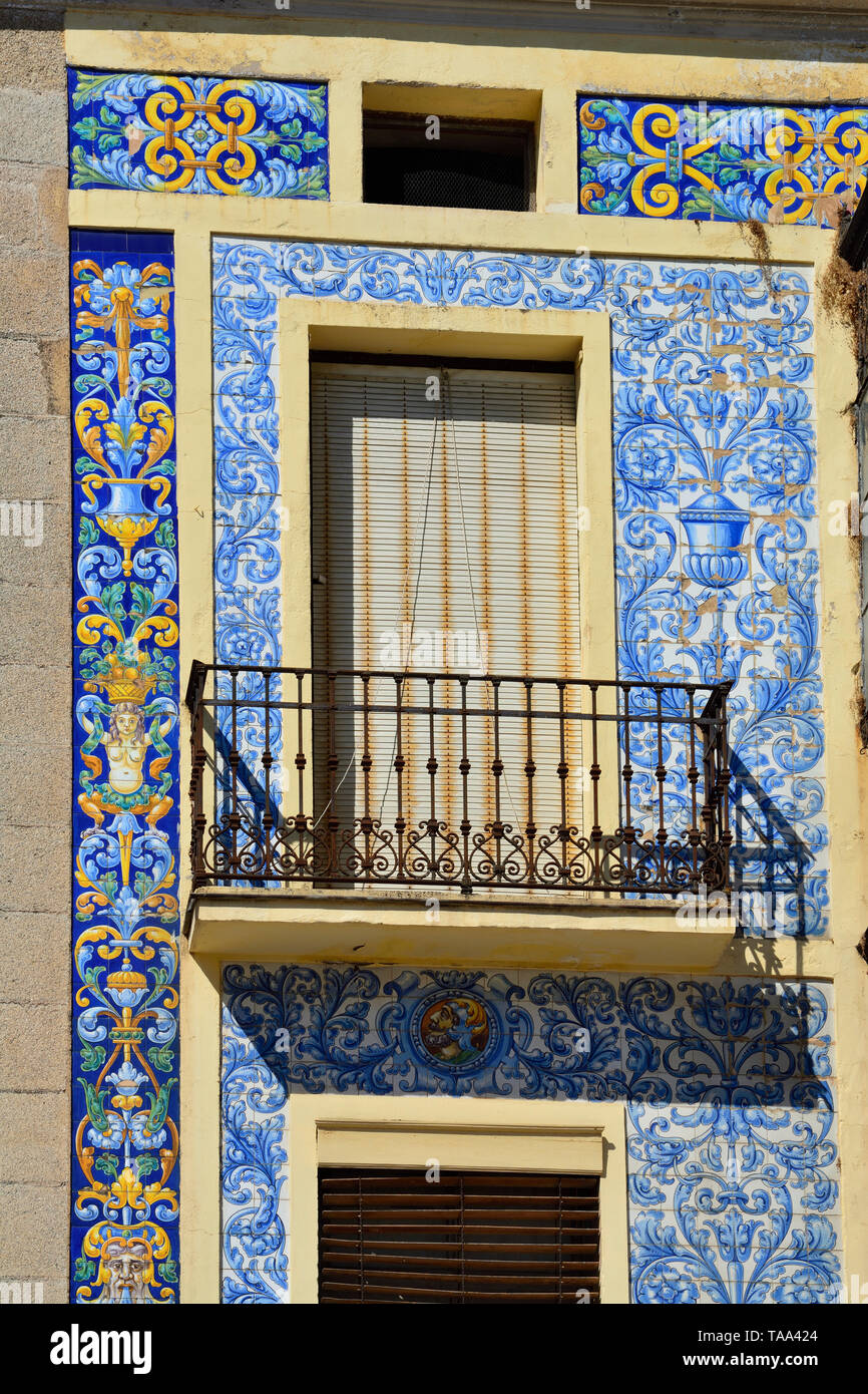 Detalle de una casa. Cáceres, España Foto de stock