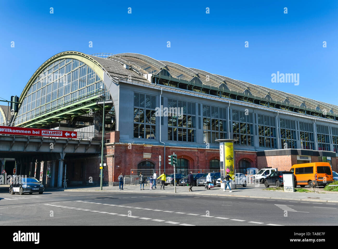 En la estación de tren de East, Friedrich's Grove, Berlín, Alemania, Ostbahnhof, Friedrichshain, Deutschland Foto de stock