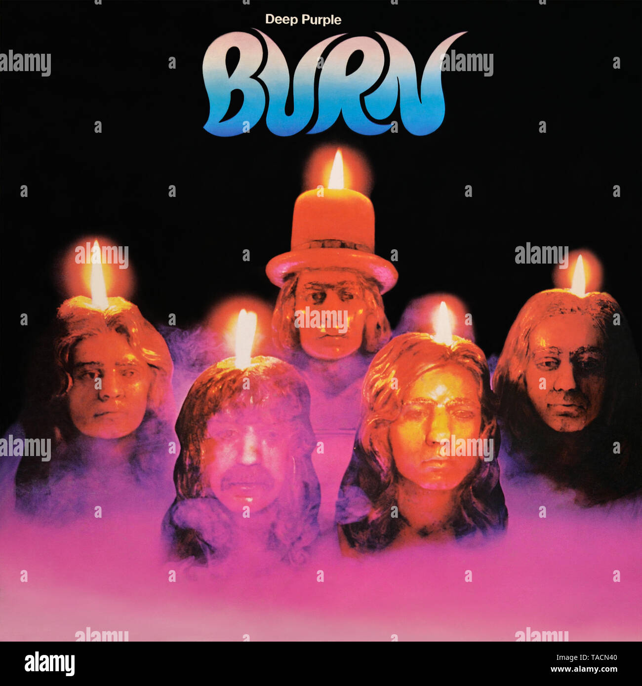 Deep Purple - portada original del álbum de vinilo - Burn - 1974 Foto de stock