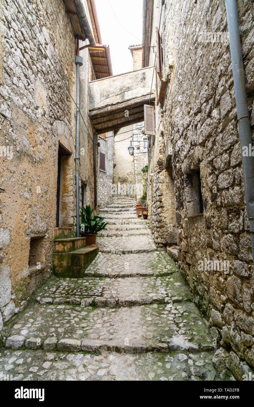 Fumone Antico Borgo Foto de stock