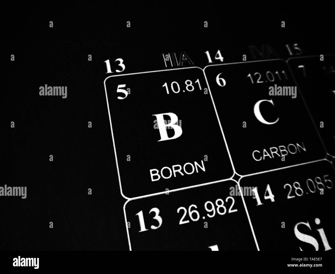 El boro en la tabla periódica de los elementos Fotografía de stock Alamy El boro en la tabla periódica de los elementos Fotografía de stock Alamy