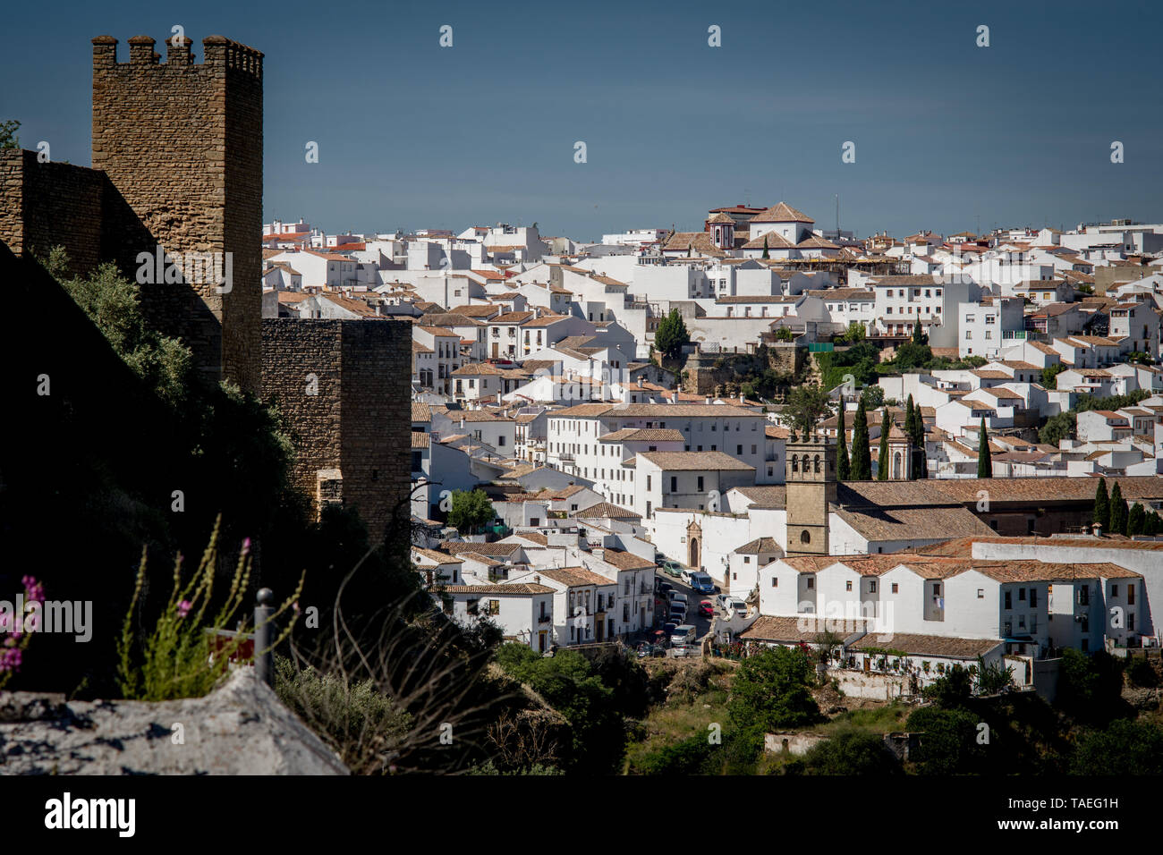 La ciudad de Ronda, en la provincia de Málaga, Andalucía, España. Foto de stock