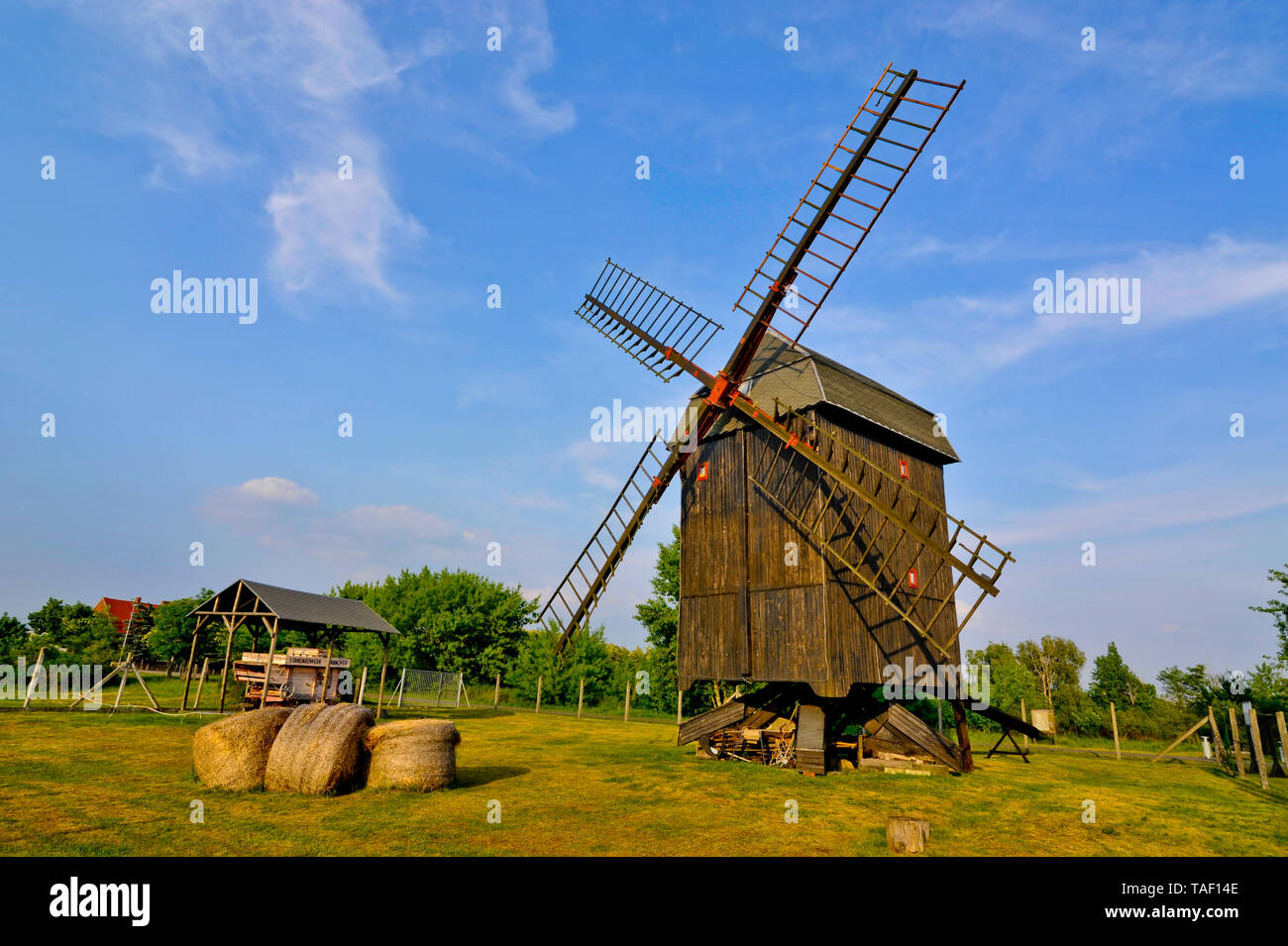 Alemania, Sajonia Anhalt, molino de viento Gallin Foto de stock