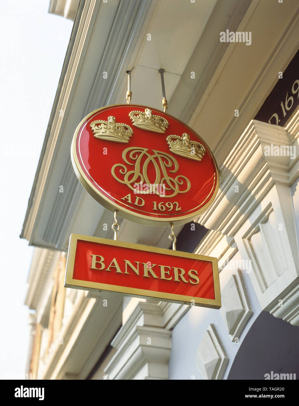 Coutts & Co Bank signo, Ciudad de Londres, Greater London, England, Reino Unido Foto de stock