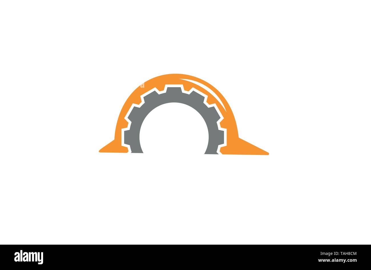 Logo de la construcción de cascos de engranaje creativo Diseño Ilustración  Imagen Vector de stock - Alamy