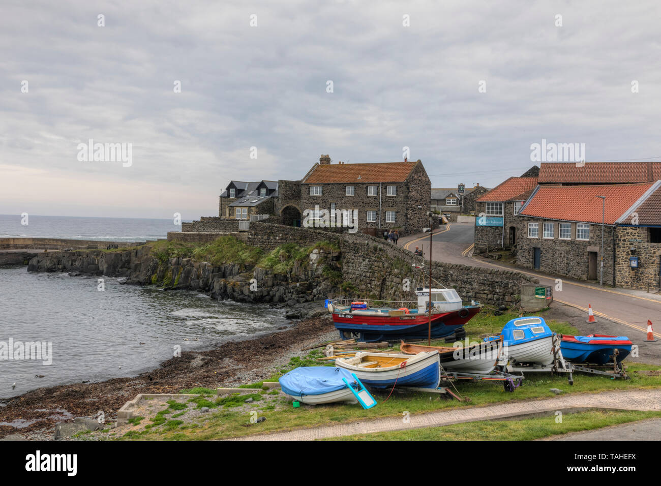 Craster, Northumberland, Inglaterra, Reino Unido, Europa Foto de stock