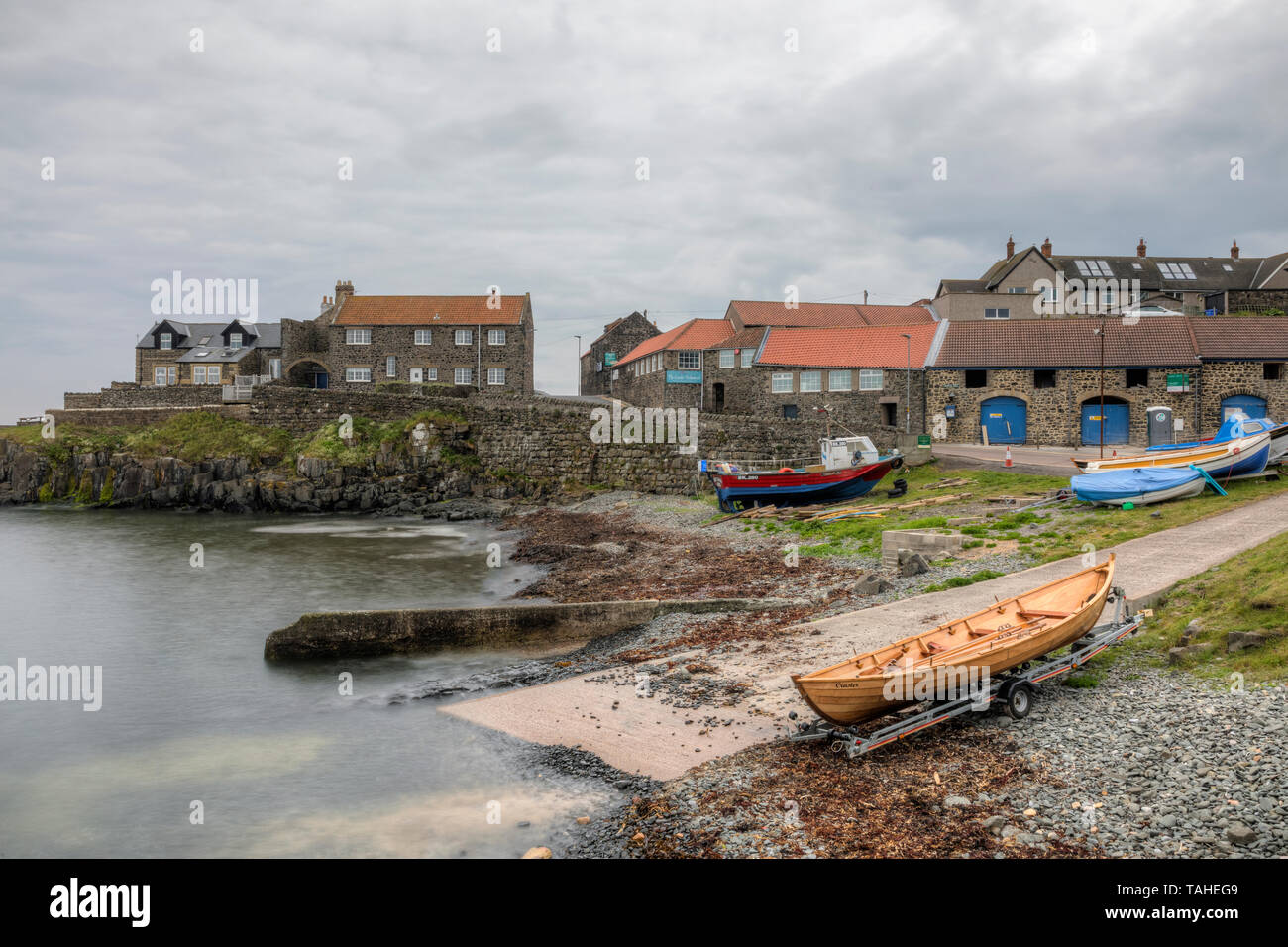 Craster, Northumberland, Inglaterra, Reino Unido, Europa Foto de stock