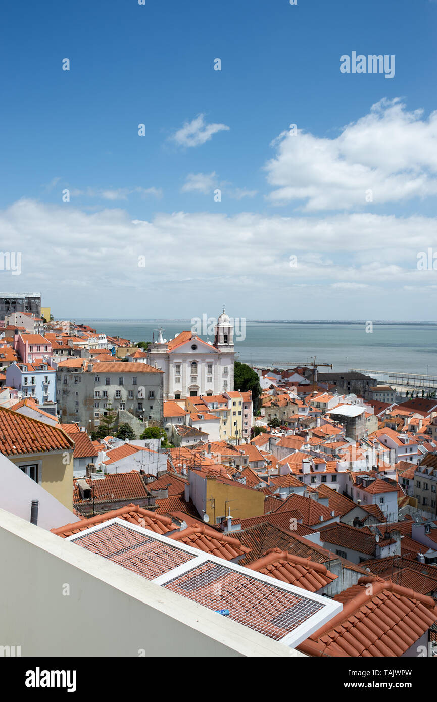 Vistas de la costa de Lisboa Foto de stock