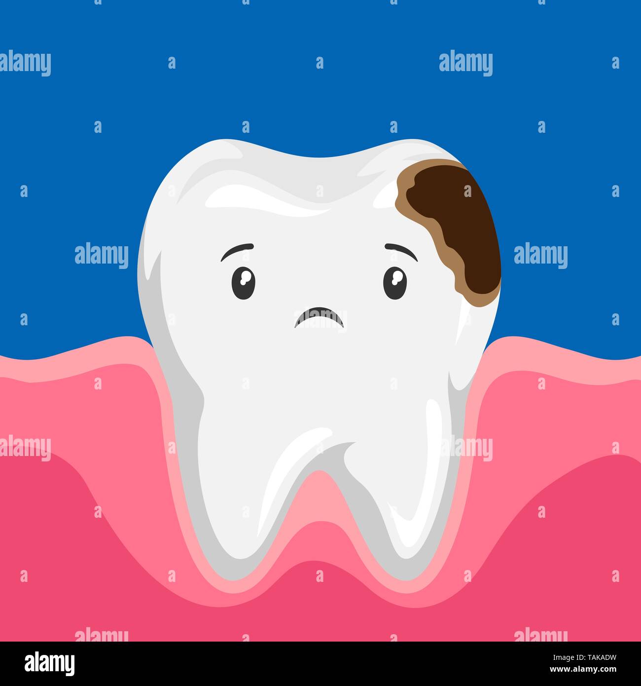 Ilustración De Enfermos Diente Con Caries Imagen Vector De Stock Alamy 9826