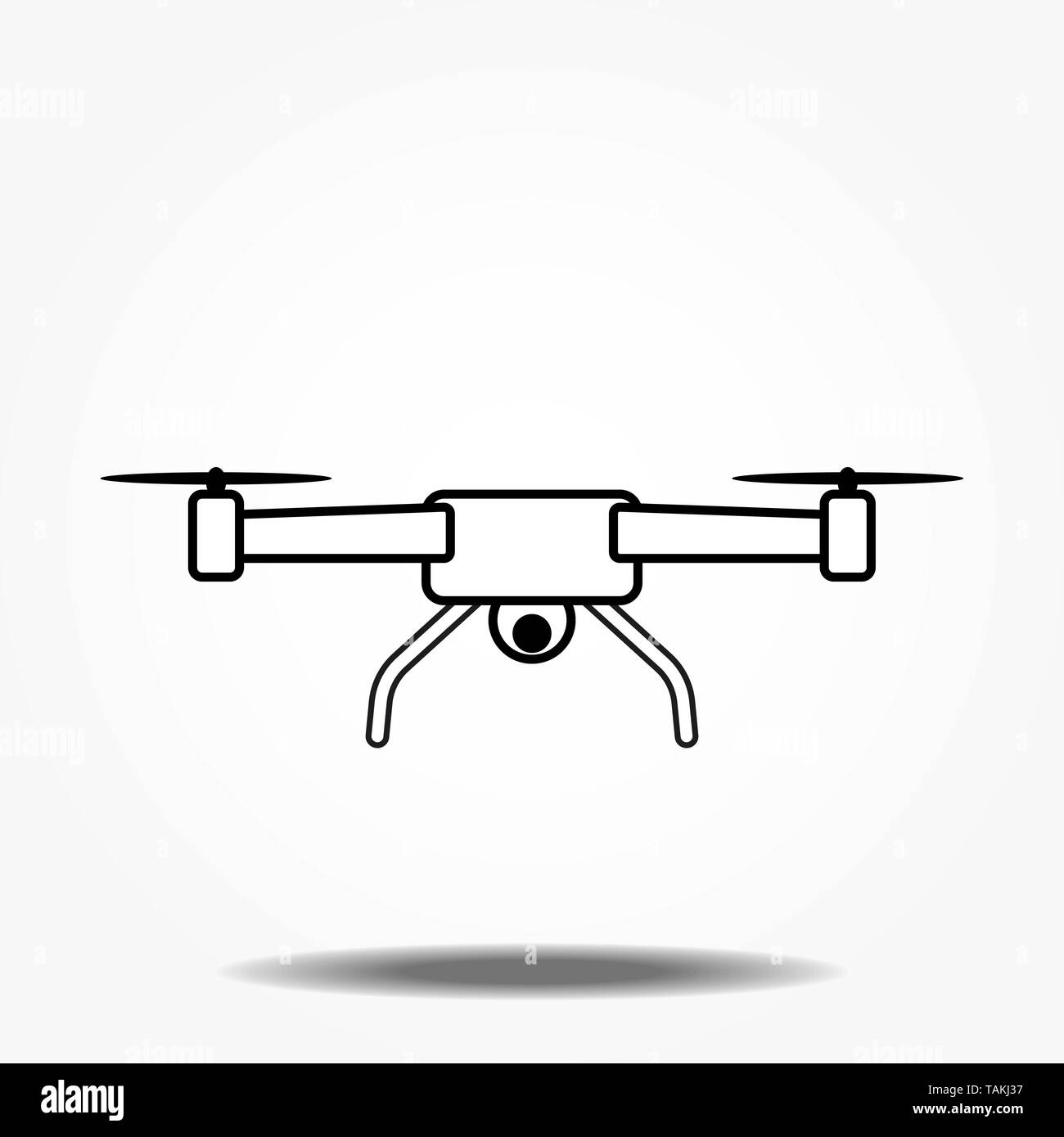 Antena Drone icono cámara diseño gráfico logo ilustración EPS10 Ilustración del Vector