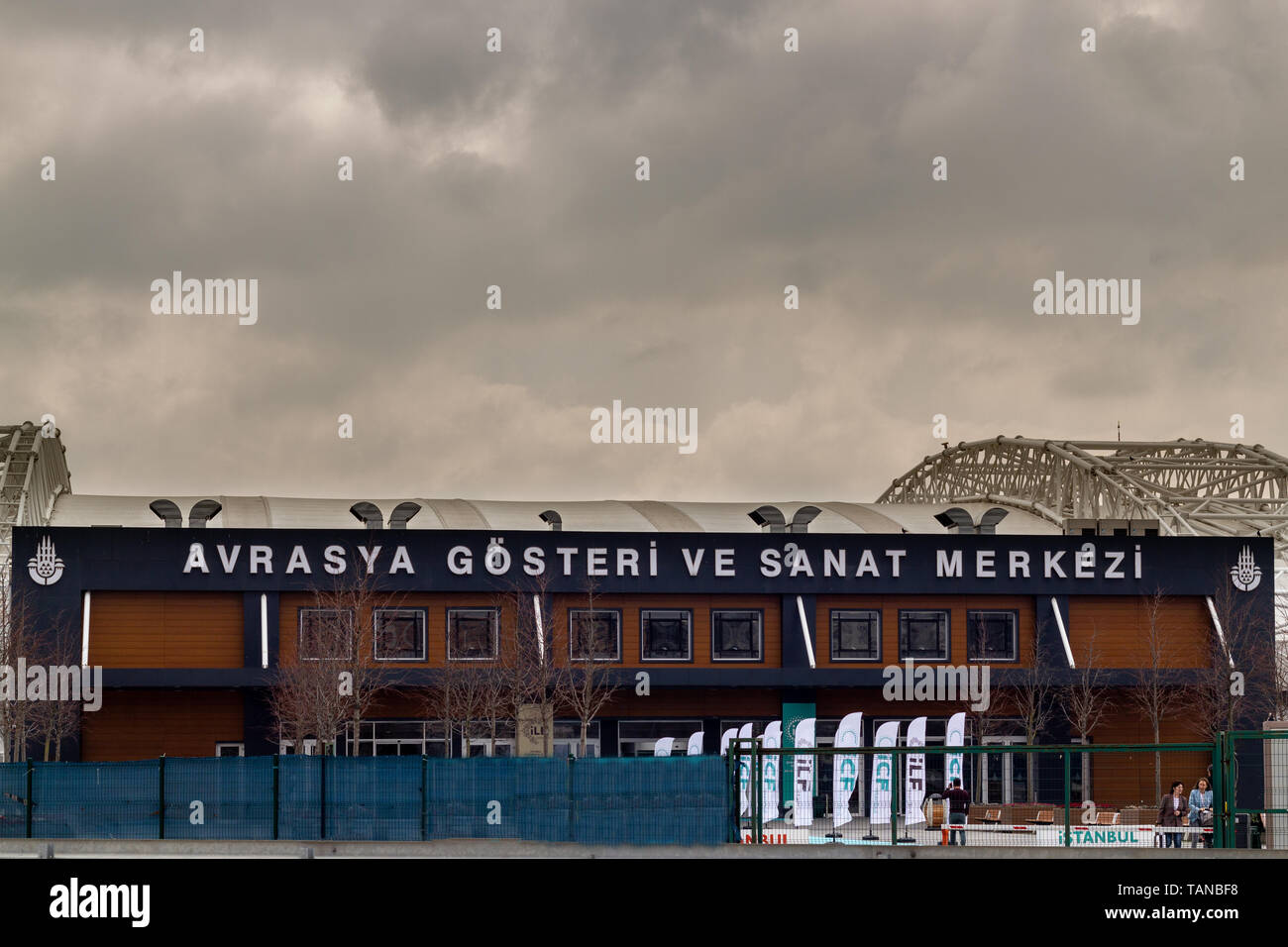 Yenikapi, Fatih, Estambul / Turquía - 21 de marzo 2019: Estambul Avrasya Eurasia (centro de arte) Mostrar vista exterior Foto de stock