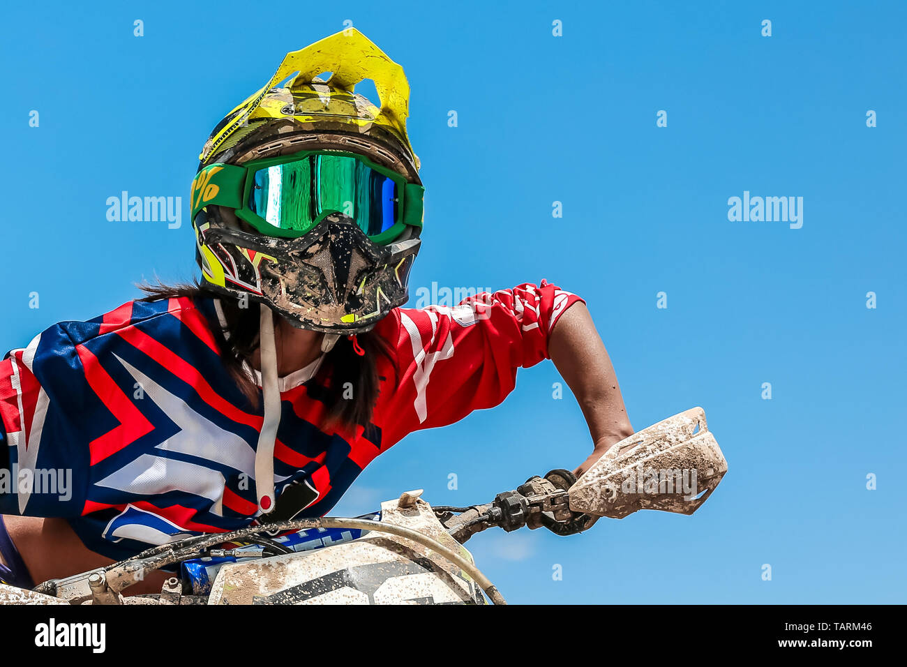 Casco motocross chica sales