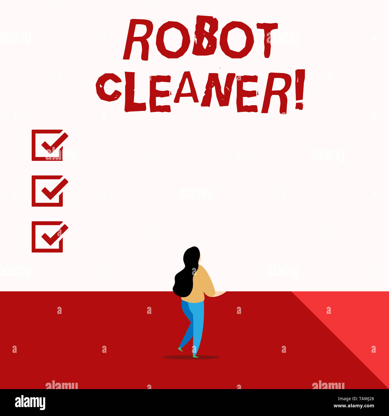 Escritura de texto Word Aspirador Robot. Foto de negocios mostrando una programación inteligente y un limitado sistema de limpieza vacío Foto de stock