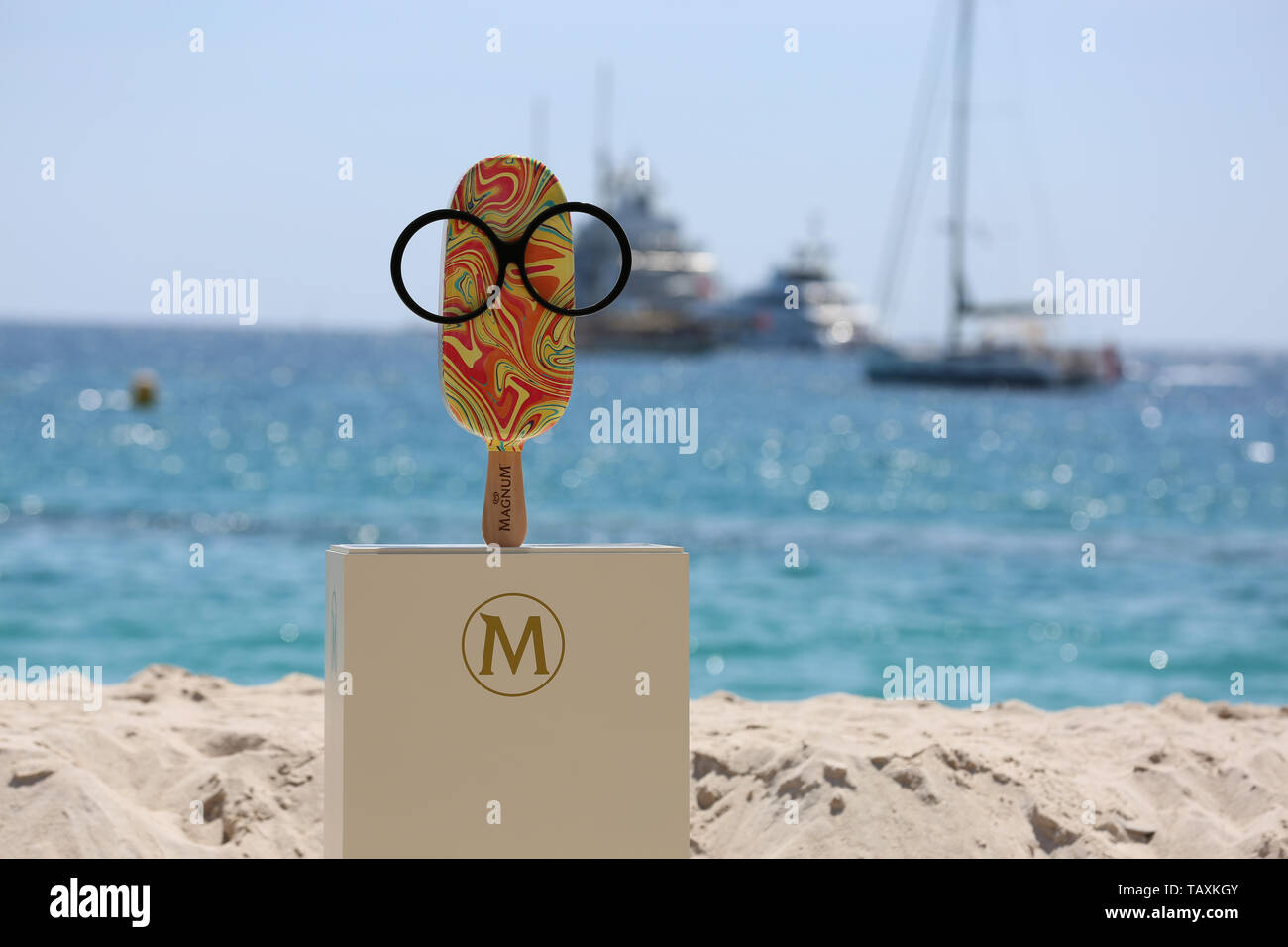 CANNES Francia 26 de mayo La Plage Magnum preparado para