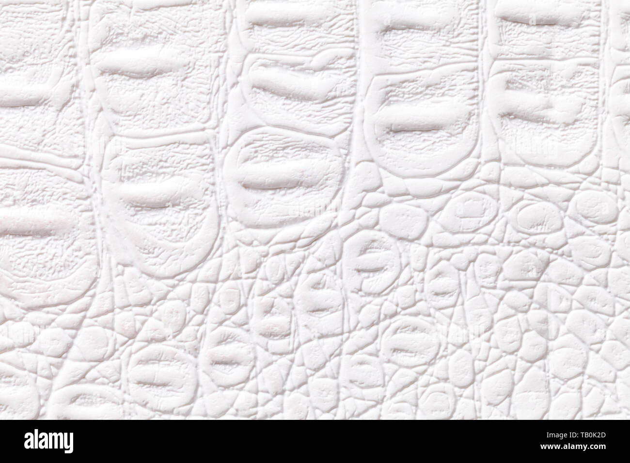 Fondo de textura de cuero blanco, primer plano. La piel de reptil, macro. Estructura de naturaleza textil. Decoración de lujo como telón de fondo. Foto de stock