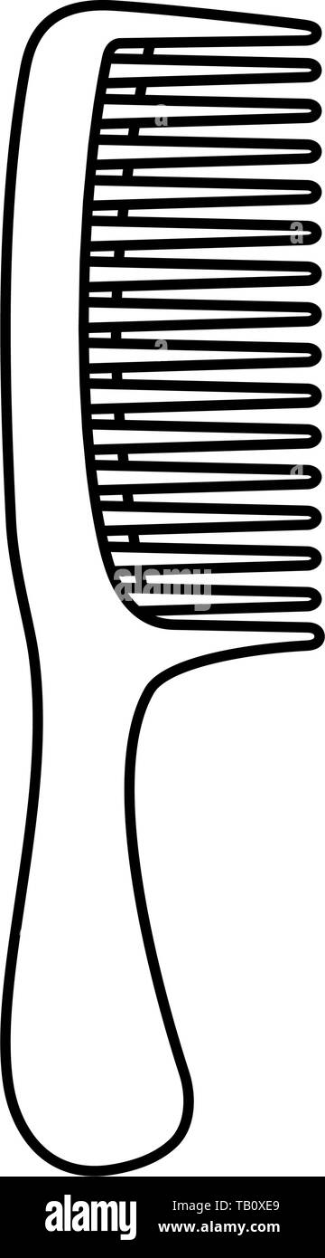 Line art peine redondo blanco y negro Imagen Vector de stock - Alamy