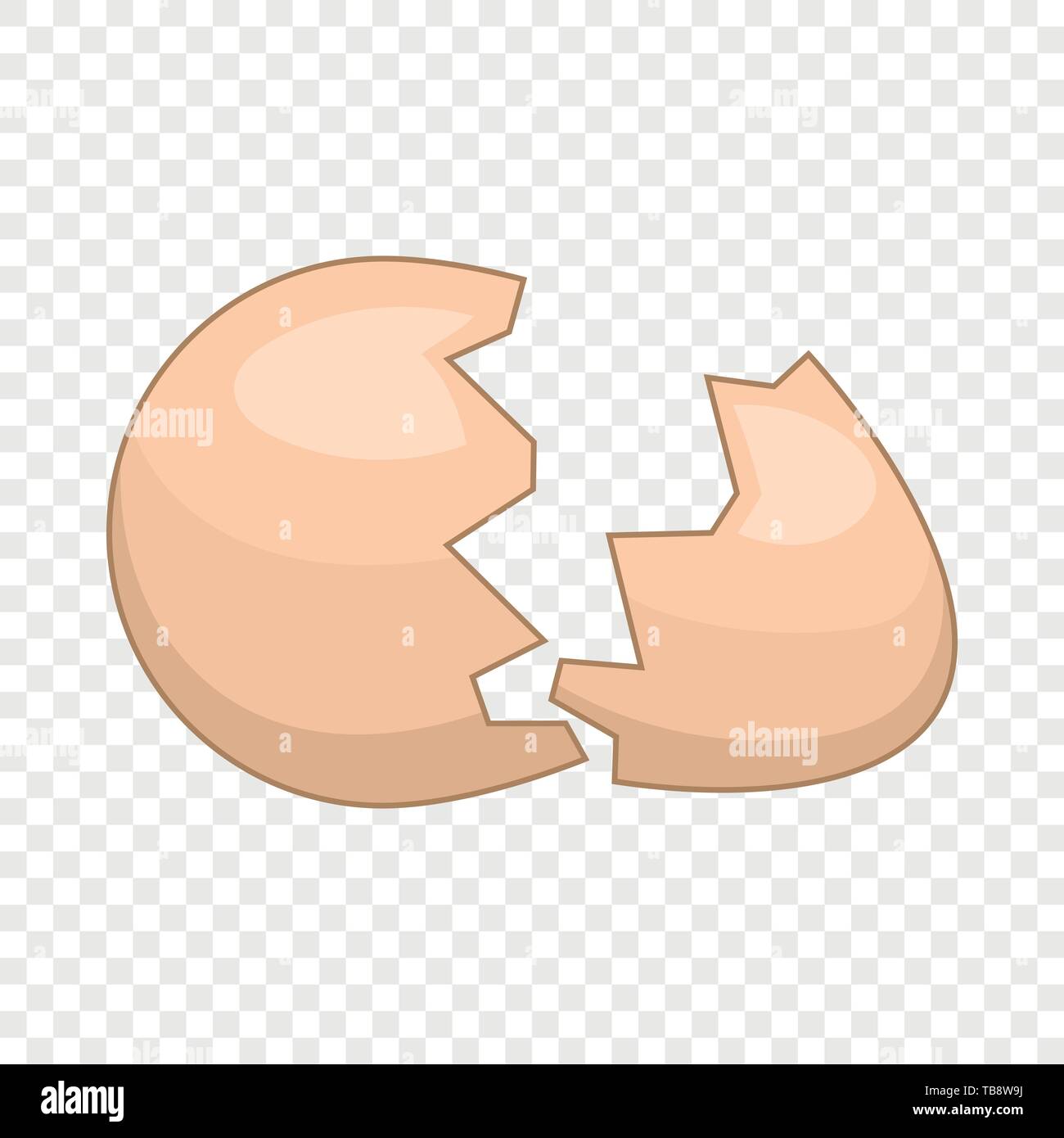 Icono de cáscara de huevo, estilo de dibujos animados Imagen Vector de  stock - Alamy