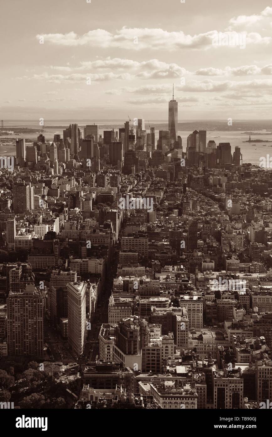 La Ciudad de Nueva York skylineview. Foto de stock
