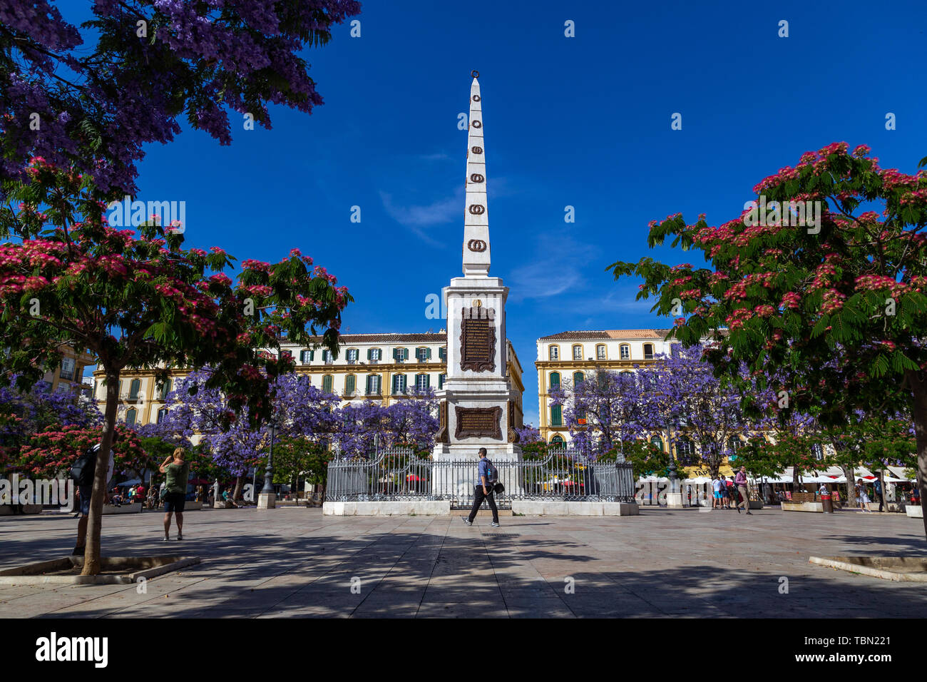 La Plaza de la Merced en Málaga. Foto de stock