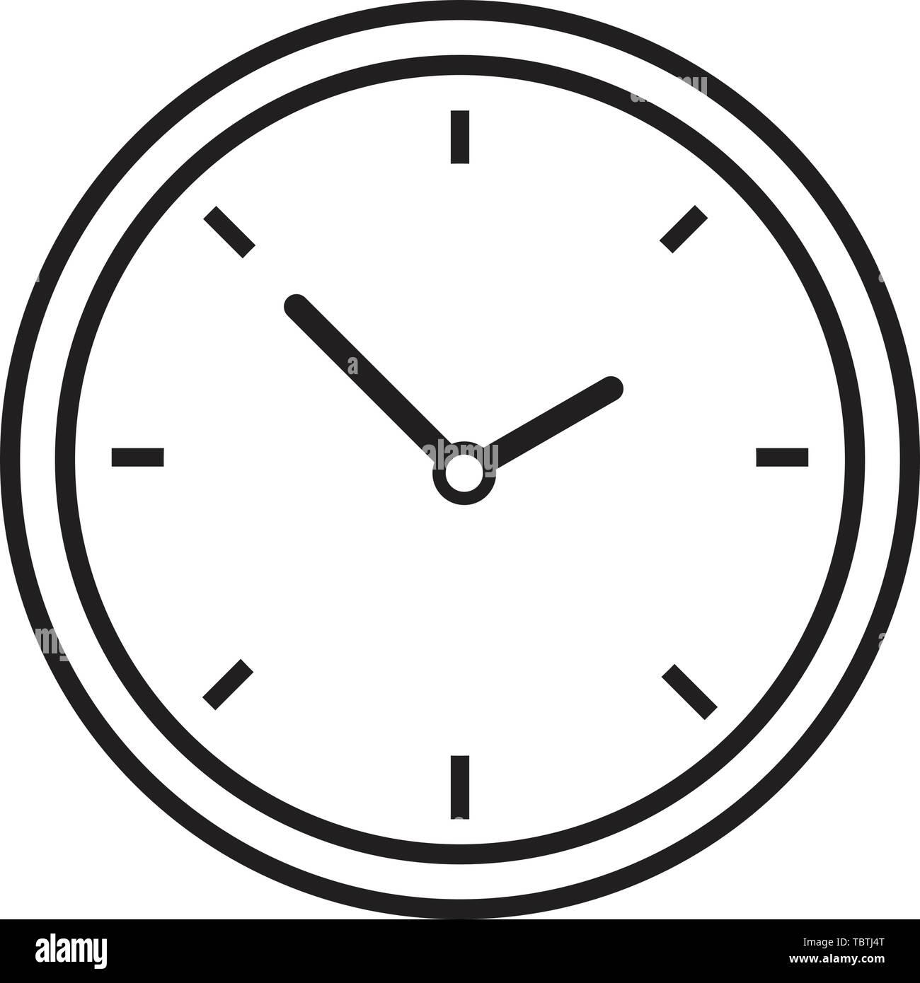 Icono de reloj vectorial de línea de tiempo aislado en blanco Imagen Vector  de stock - Alamy
