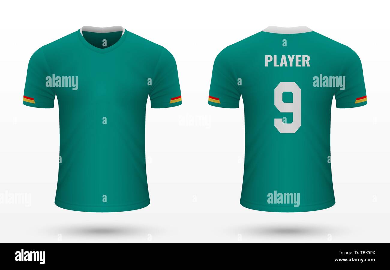 Camiseta de fútbol realista Bolivia 2019, Jersey plantilla para equipos de  fútbol. Ilustración vectorial Imagen Vector de stock - Alamy