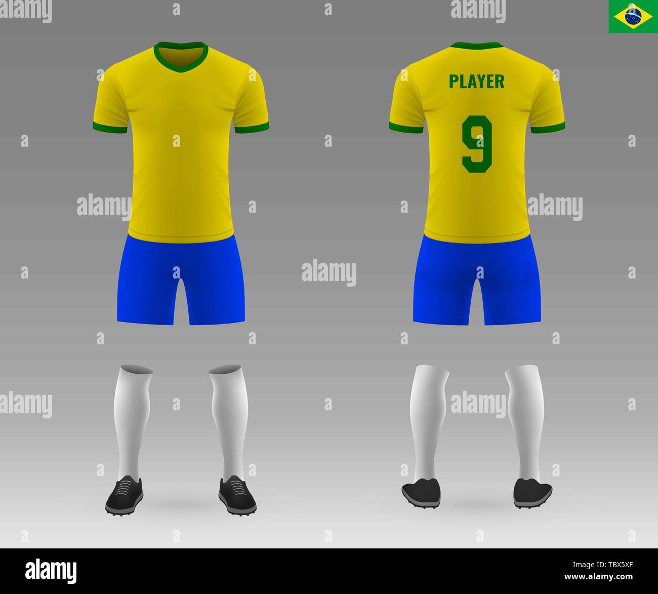 PSD de Camiseta Futbol Brasil, +6.000 Plantillas PSD gratuitas de gran  calidad para descargar