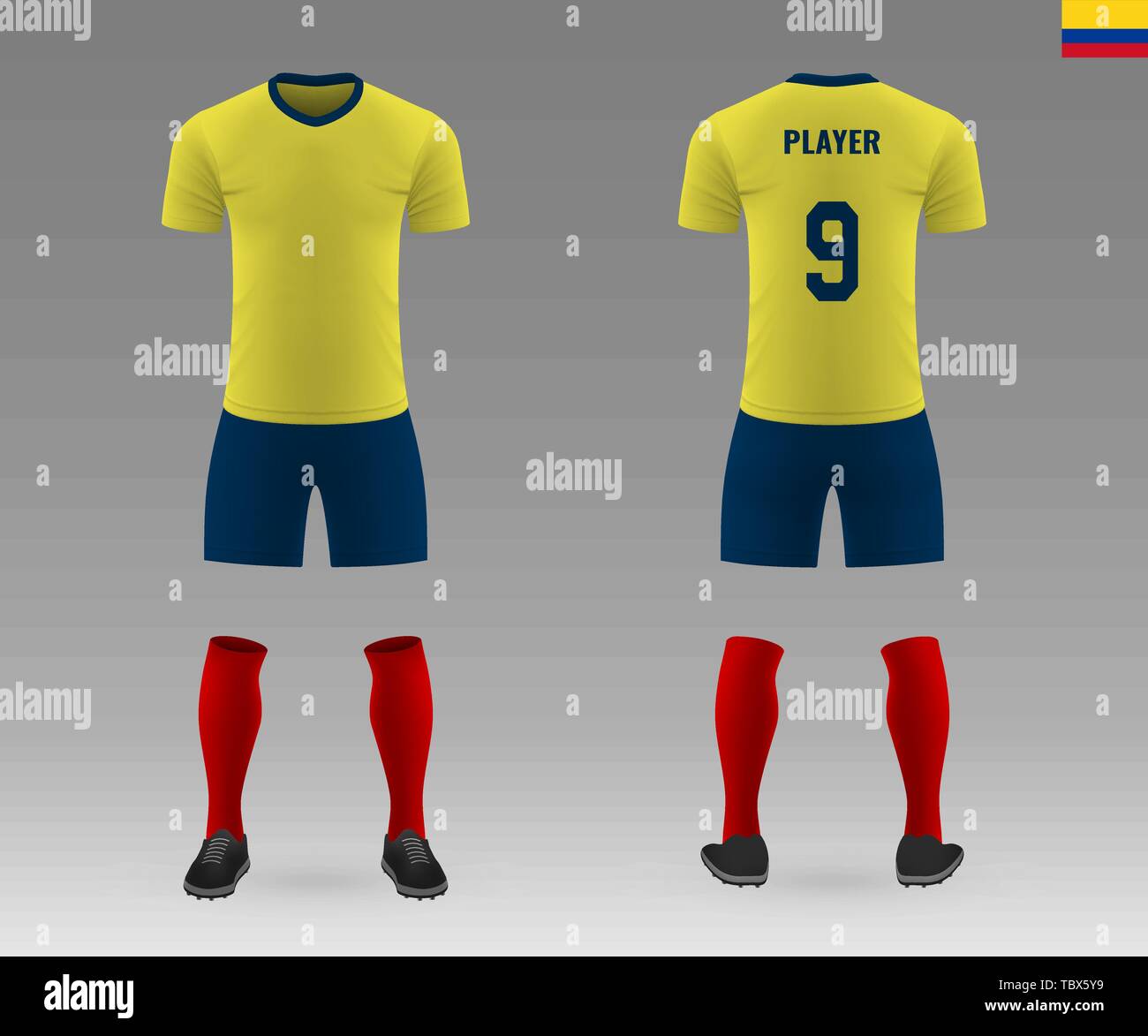 Kit de fútbol de brasil, camiseta de plantilla para camiseta de