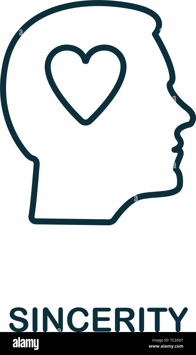 Icono De Sinceridad Diseno Fino De Estilo De Contorno De La Coleccion De Iconos De Influencer Icono De Sinceridad De Linea Para Diseno Web Aplicaciones Software Uso De Impresion Imagen Vector De