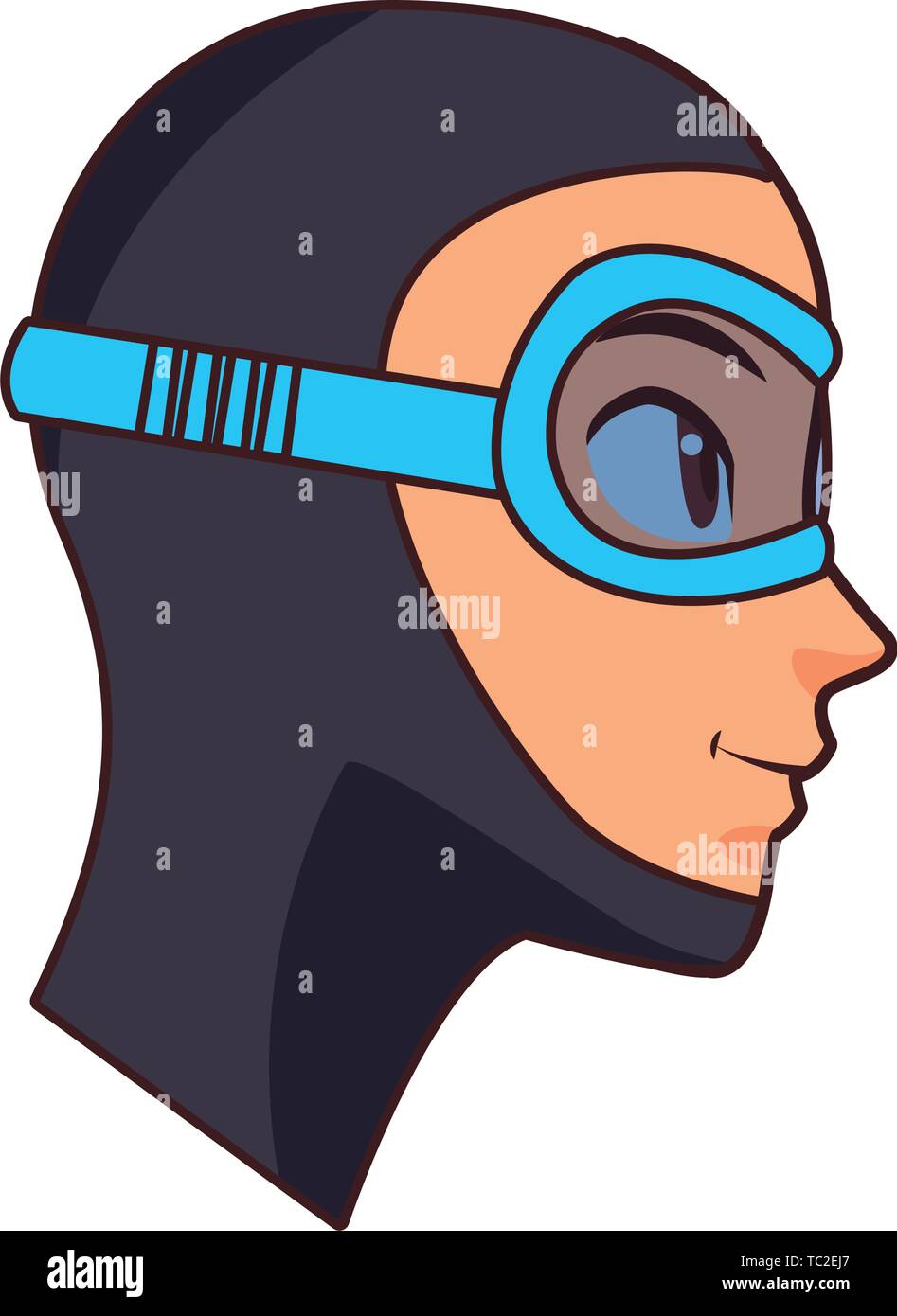 Snorkel buceo avatar personaje de dibujos animados Imagen Vector de stock Alamy