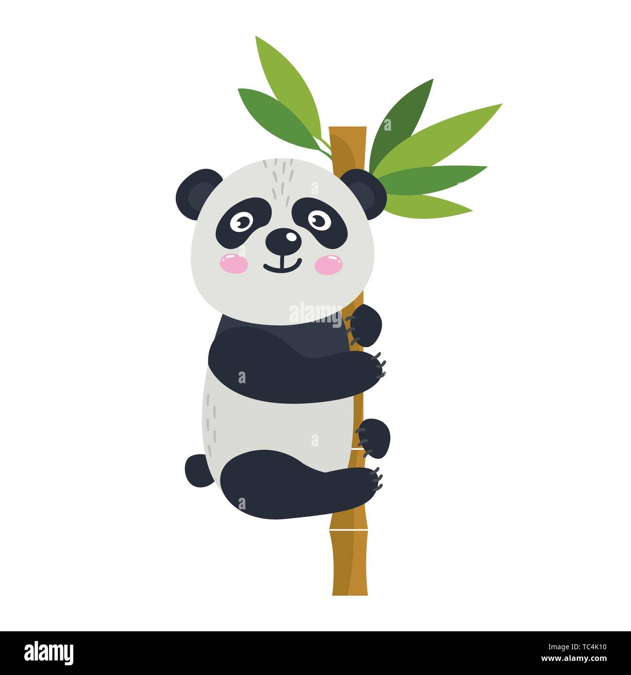 Lindo Vector de animales africanos. Panda. Curioso personaje para niños.  Elemento aislado de pegatinas, tarjetas, invitaciones y carteles Imagen  Vector de stock - Alamy