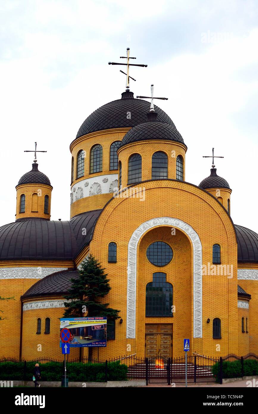 Iglesia ortodoxa de el icono de Nuestra Señora de Czestochowa - Iglesia Ortodoxa Oriental, Czestochowa, Voivodato de Silesia, en el sur de Polonia, Polonia, Europa Foto de stock