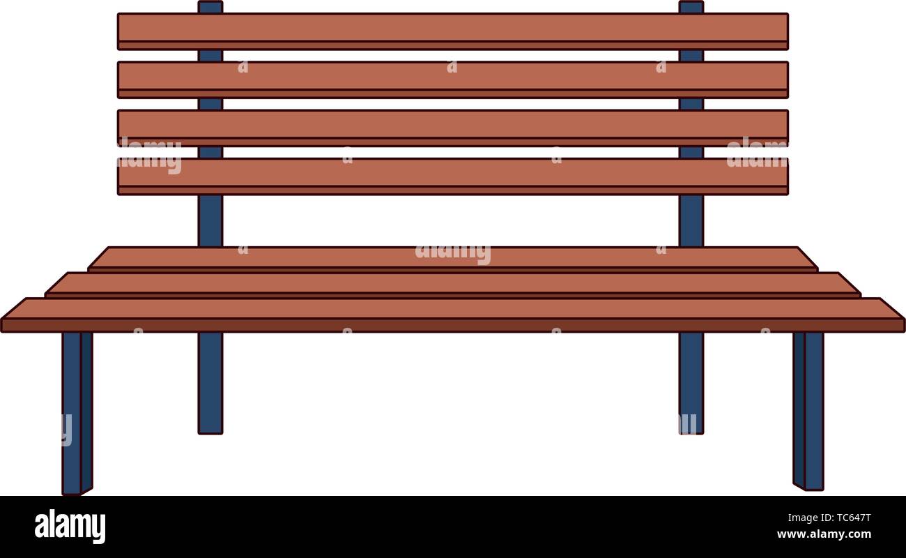 Icono de un banco del parque aislado de dibujos animados Imagen Vector de  stock - Alamy