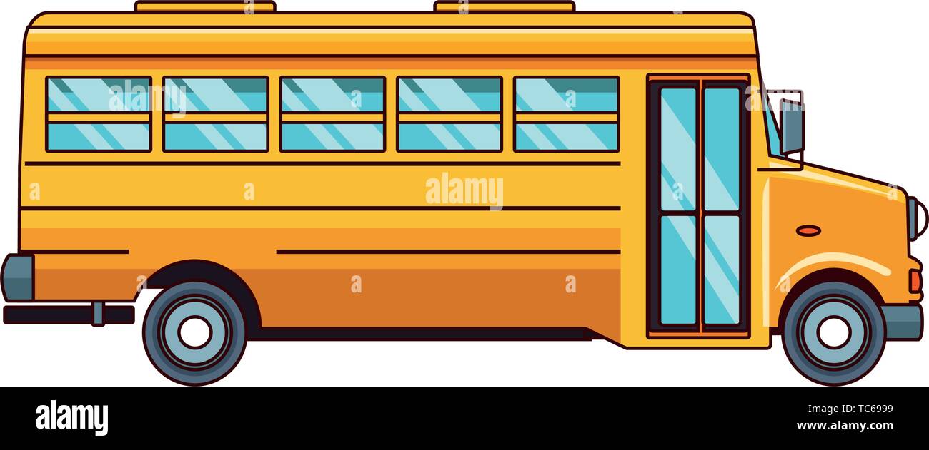 Icono de autobús escolar aislados de dibujos animados Imagen Vector de  stock - Alamy