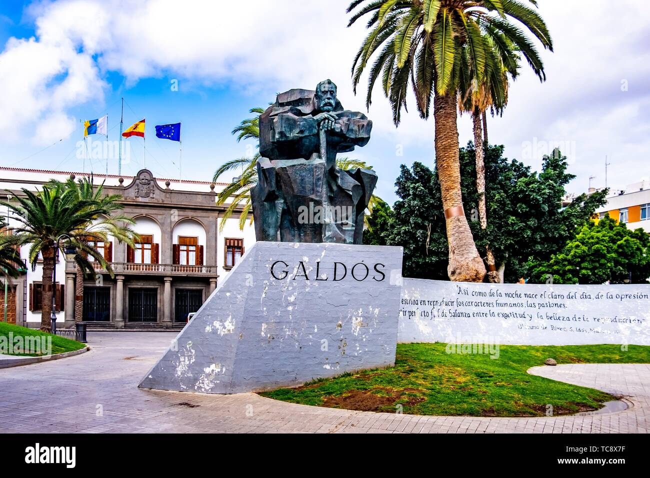 Galdos monumento en la Plaza de la Feria plaza en Las Palmas de Gran Canaria,  Islas Canarias Fotografía de stock - Alamy