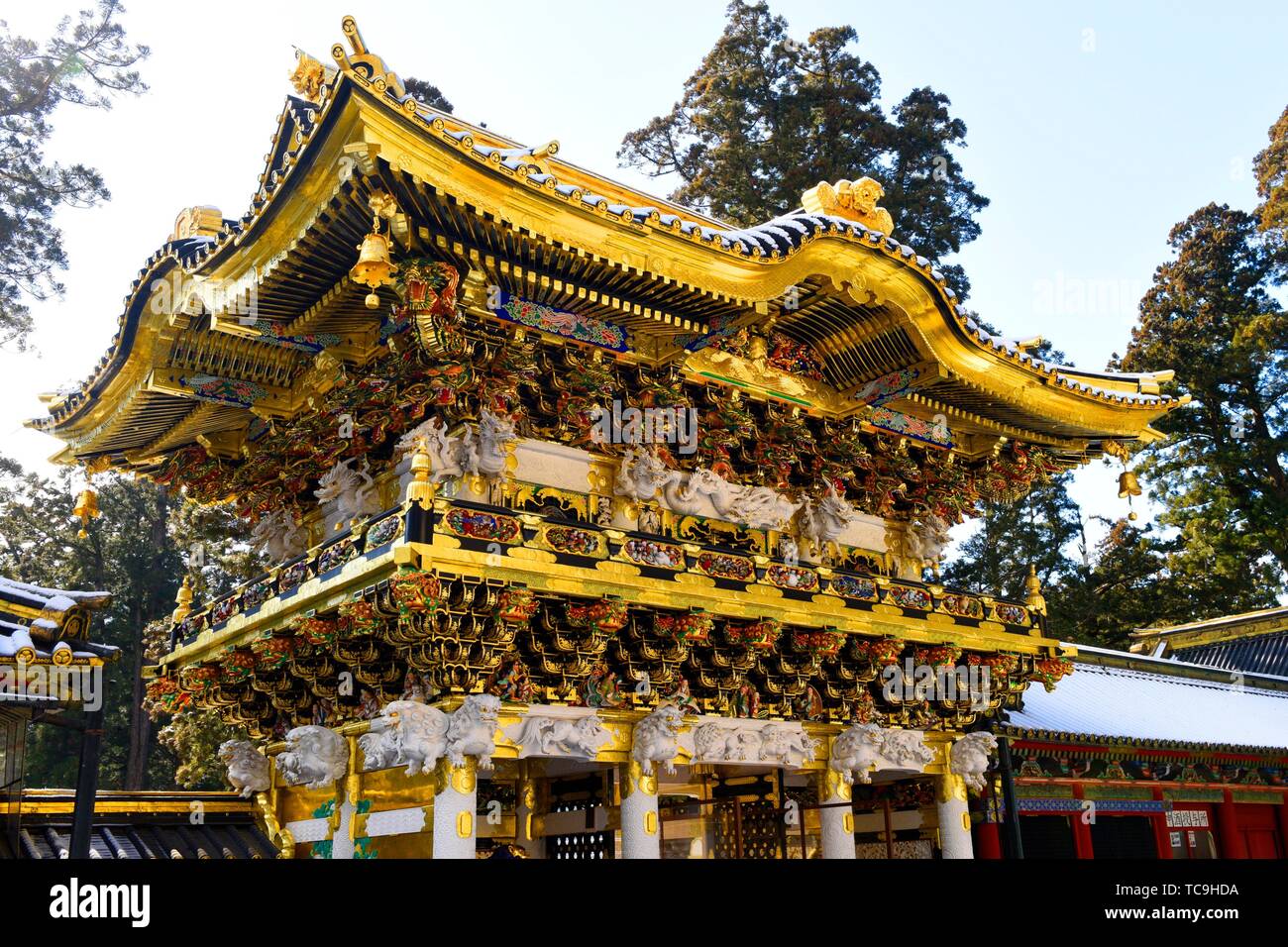 Al santuario de Toshogu, Sitio del Patrimonio Mundial de la Unesco, Nikko, Kanto, Japón, Asia. Foto de stock